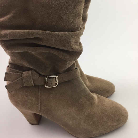 Alex Marie Shoes - Alex Marie Tan Suede Slouchy Boot